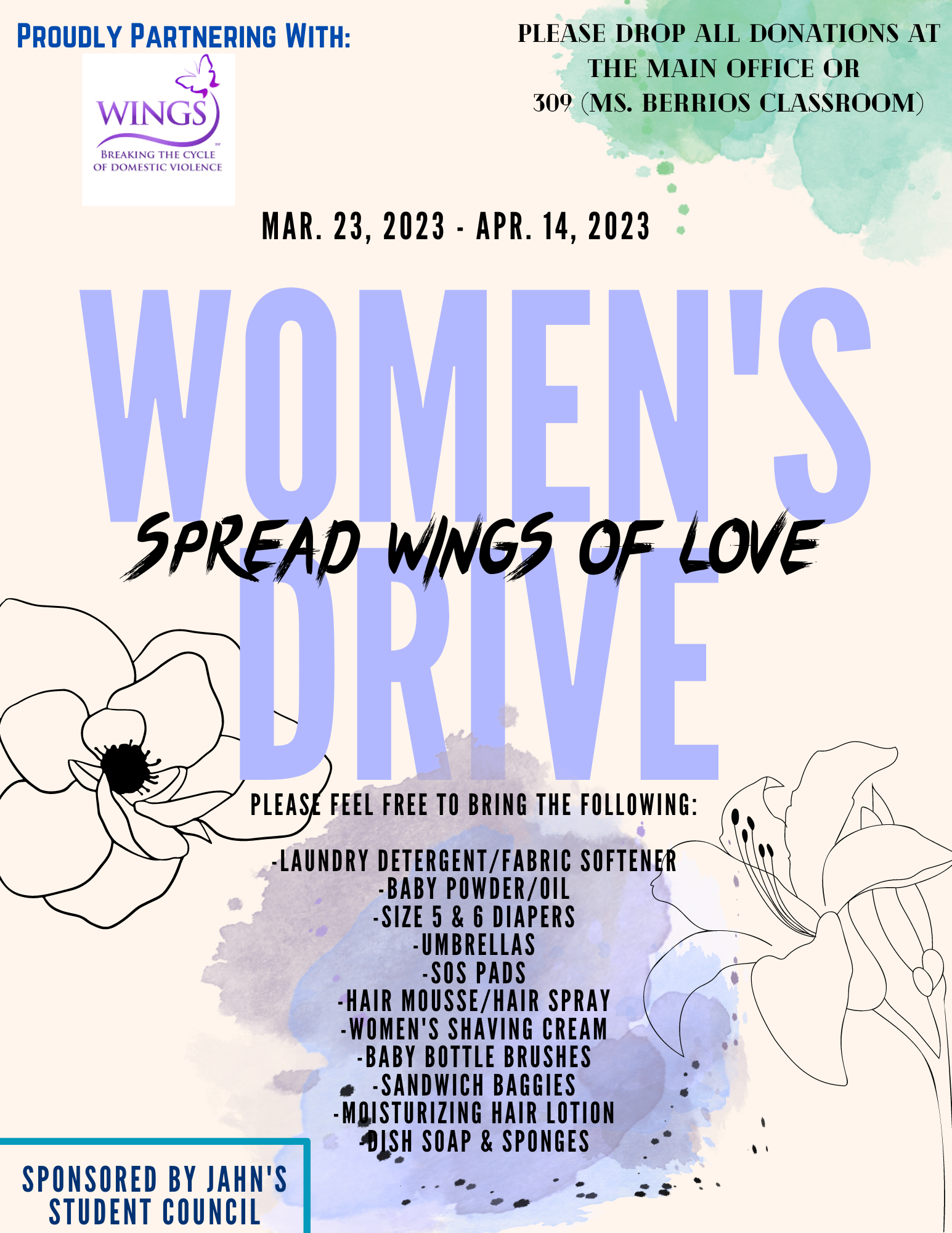 Womens Month Drive flyer