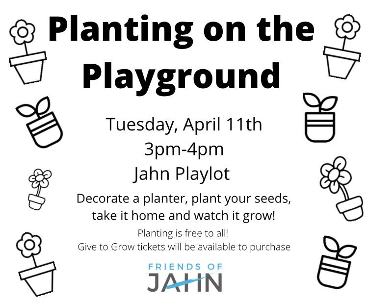 Planting on the Playground flyer