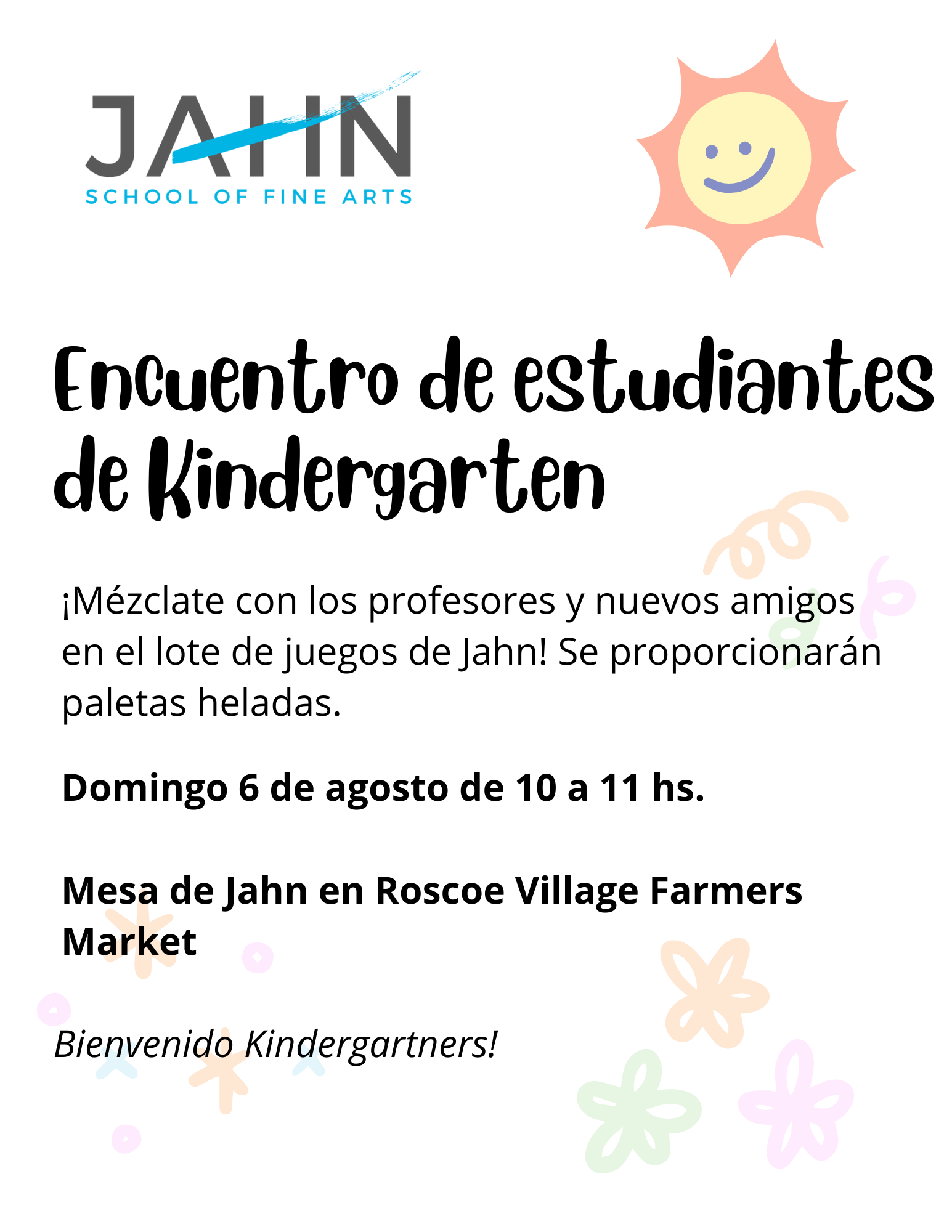 Kindergarten Meetup Flyer Spanish