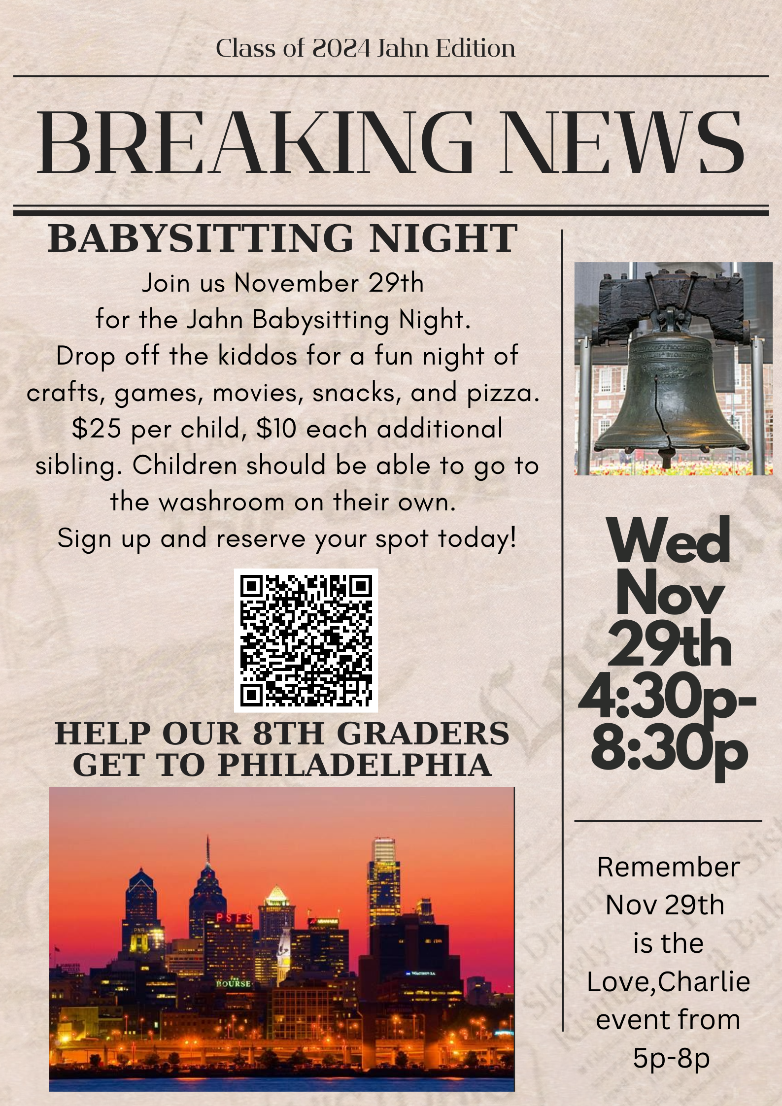 Jahn Babysitting Night Flyer
